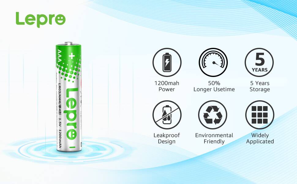 AAA Batteries 100 Pack, 1200mAh Triple A Alkaline Batteries, AntiLeak