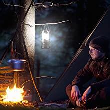 Lepro LED Camping Lanterns Battery Powered, Camping Accessories ,  Collapsible 4-Pack Value Set Gear , IPX4 Water Resistant, Outdoor Portable  Lights for Emergency, Hurricane, Storms and Outages 