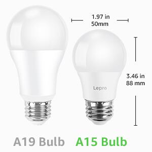 Maelsrlg LED Refrigerator Light Bulb, 40W Equivalent, Freezer Fridge  Appliance Light Bulb, Soft White 2700K, 5W 500 Lumens, Non-Dimmable, E26  Base, A15 Frosted, Pack of 2 