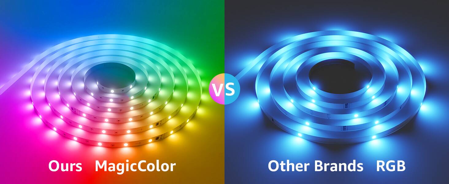 Lepro S1 LED Strip Lights 32.8ft Smart RGB Lights with IC Insert AI Music Sync App Control Wi Fi Bluetooth Color Changing Light Strips for Bedroom Home Decor Party Game