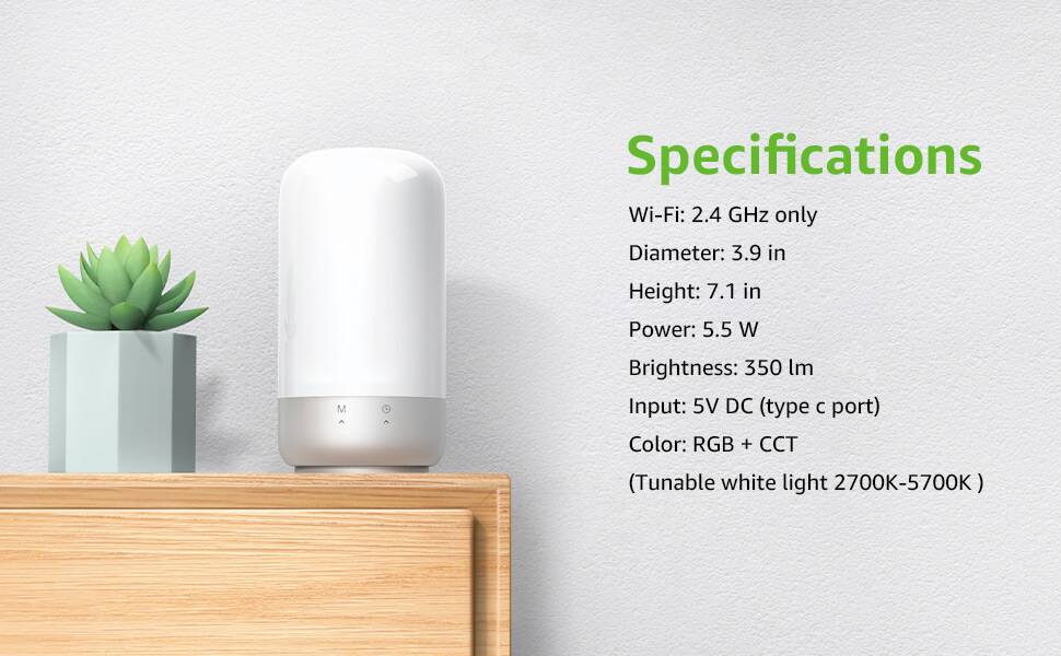 LEPRO LAMPADA DA Comodino Touch Intelligente WiFi, Compatibile con Alexa e  EUR 46,44 - PicClick IT