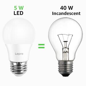 Lepro LED Refrigerator Light Bulb - 40W Equivalent Waterproof Appliance Bulb  Replacement for Frigidaire, 5000K Daylight Non-Dimmable Freezer Bulbs with  450 Lumen, 120V 5W A15 E26 Medium Base, 2 Pack 