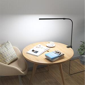 Lepro Clip on Desk Lamp LED Reading light Dimmable USB Clamp Lamp with 3  Color Modes 10 Brightness, Adjustable Flexible Gooseneck Table Light for  Bed Headboard, Workbench, Home Office, Computer, Black 