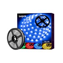  Lepro RGB LED Strip Lights, Christmas Decor, 16.4ft Flexible LED  Light Strip, 5050 SMD LED, Color Changing Rope Light with Remote Controller  and 24V Power Supply for TV Backlight, Home, Bedroom