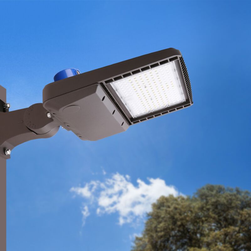 150W LED Parking Lot Light, Photocell Included Shoebox Light, 300W Metal  Halide Equivalent Lepro