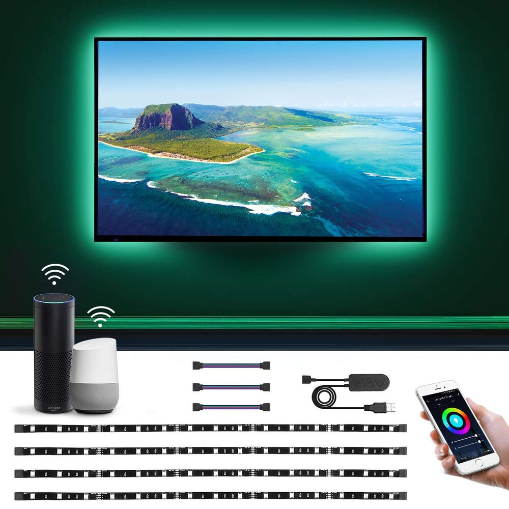 RGB USB LED Strip Light Smart WiFi TV Computer BackLight for Alexa Google 5V Kit