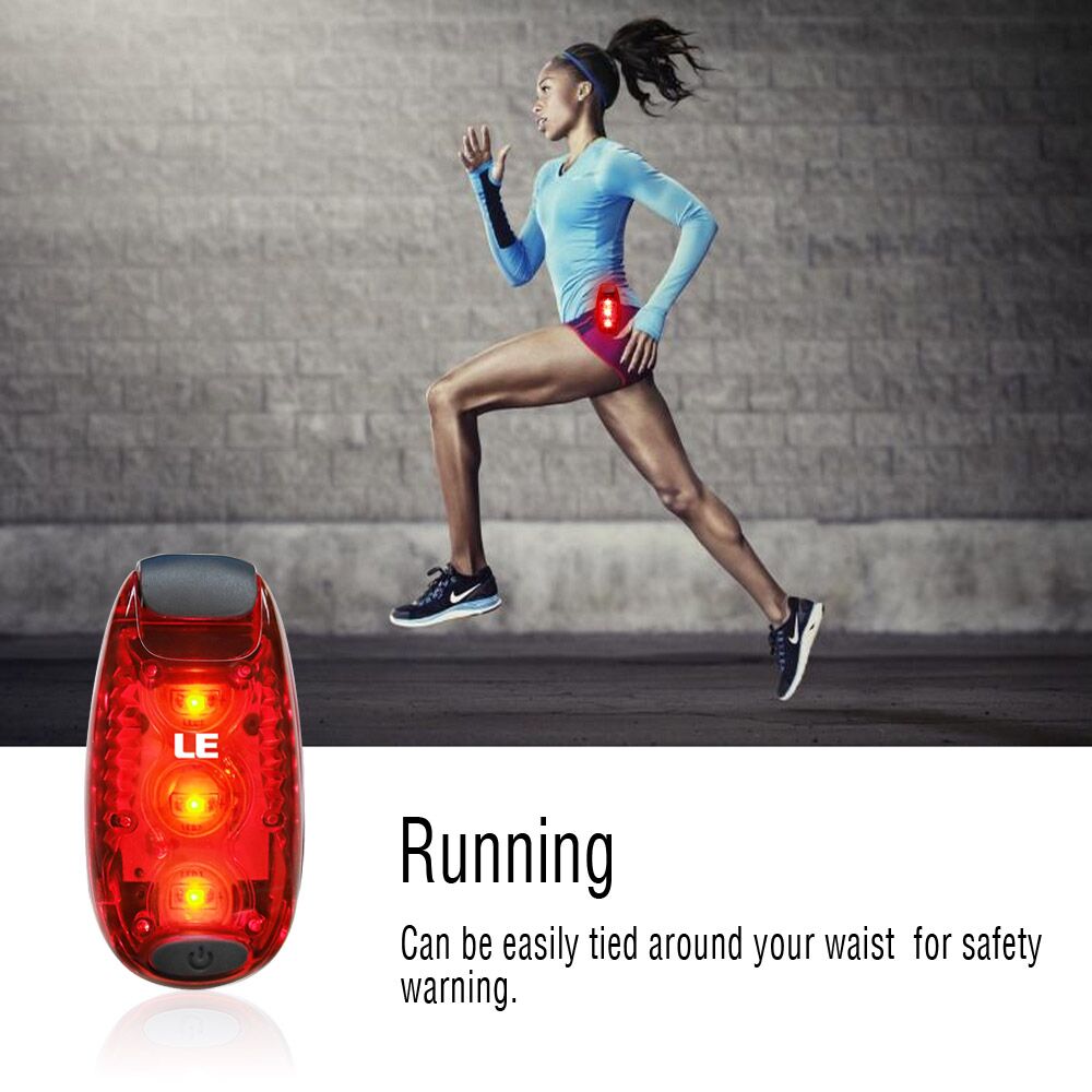 3 LED Light Clip on for Running Bike Rear Lamp Cycling Jogging Safety Warning AU