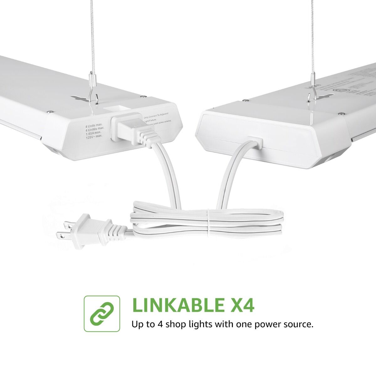 42W Linkable LED Shop Light - 4' - LED Garage Light with Pull Chain - 4500  Lumens - 5000K/4000K