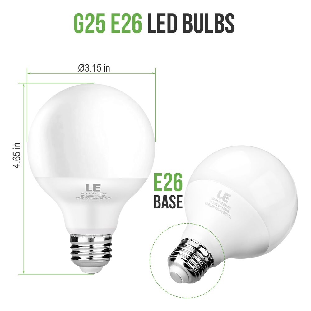 Lumare Ampoule LED 5W E14 G45, 2700K, 425 Lumens