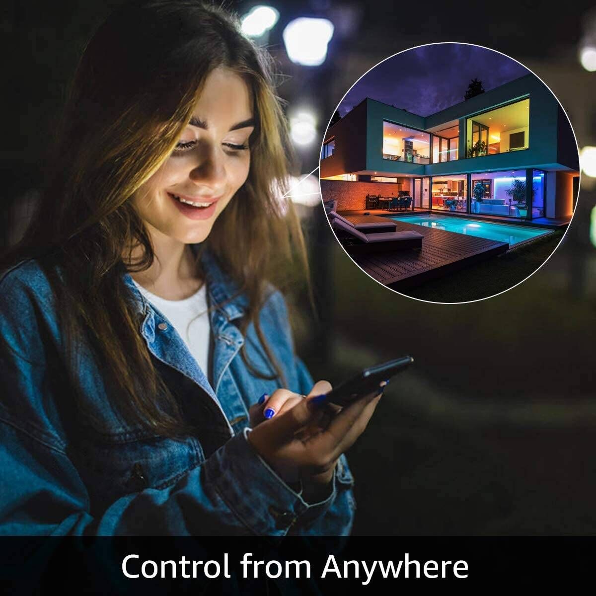32 ftRGB Smart LED Strip Lights with Remote, Alexa Google Home Compatible -  Lepro