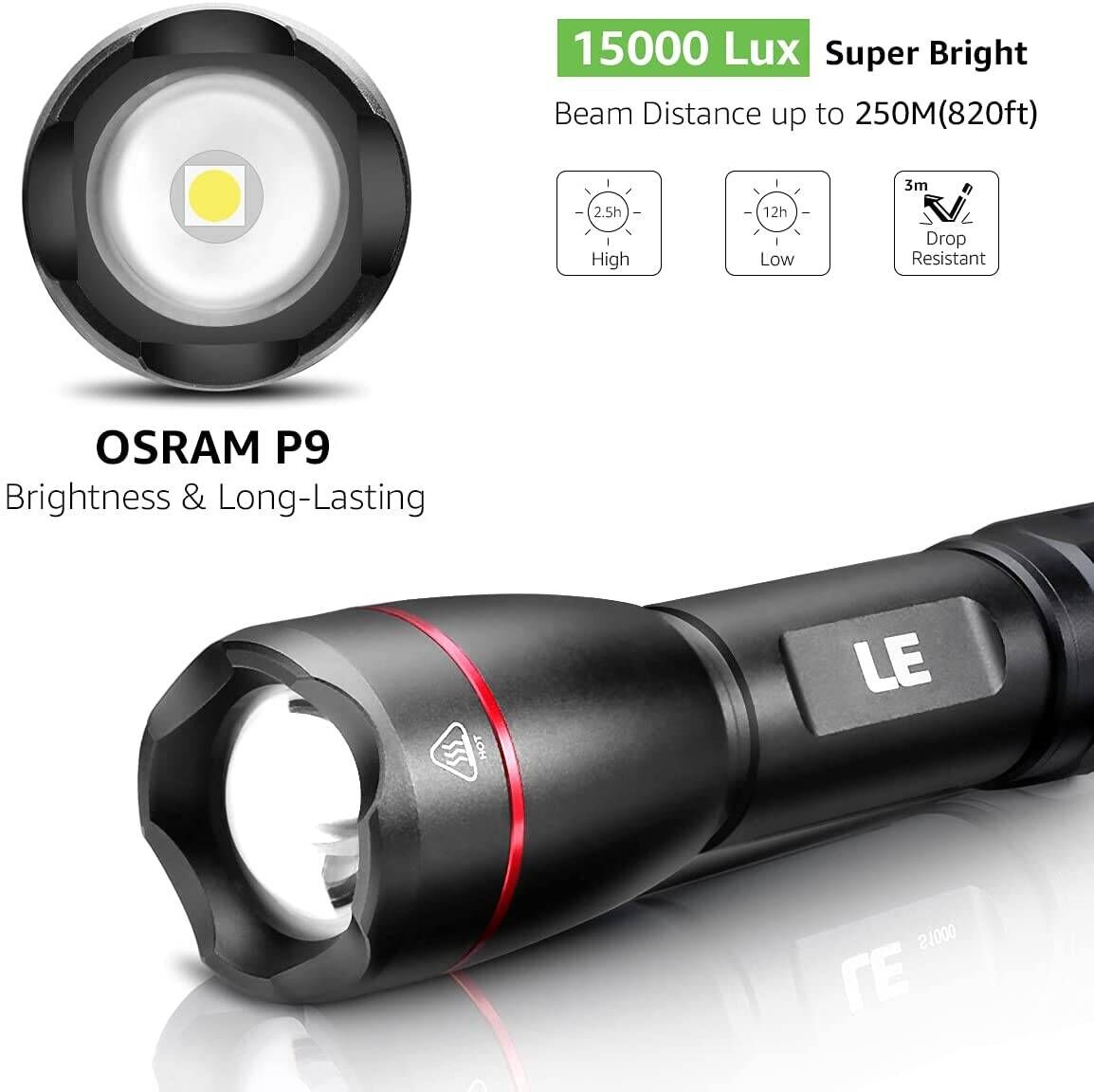 Details about   Tactical LED 5 Modes 990000LM Flashlight Rechargeable Torch & Battery &Charger 