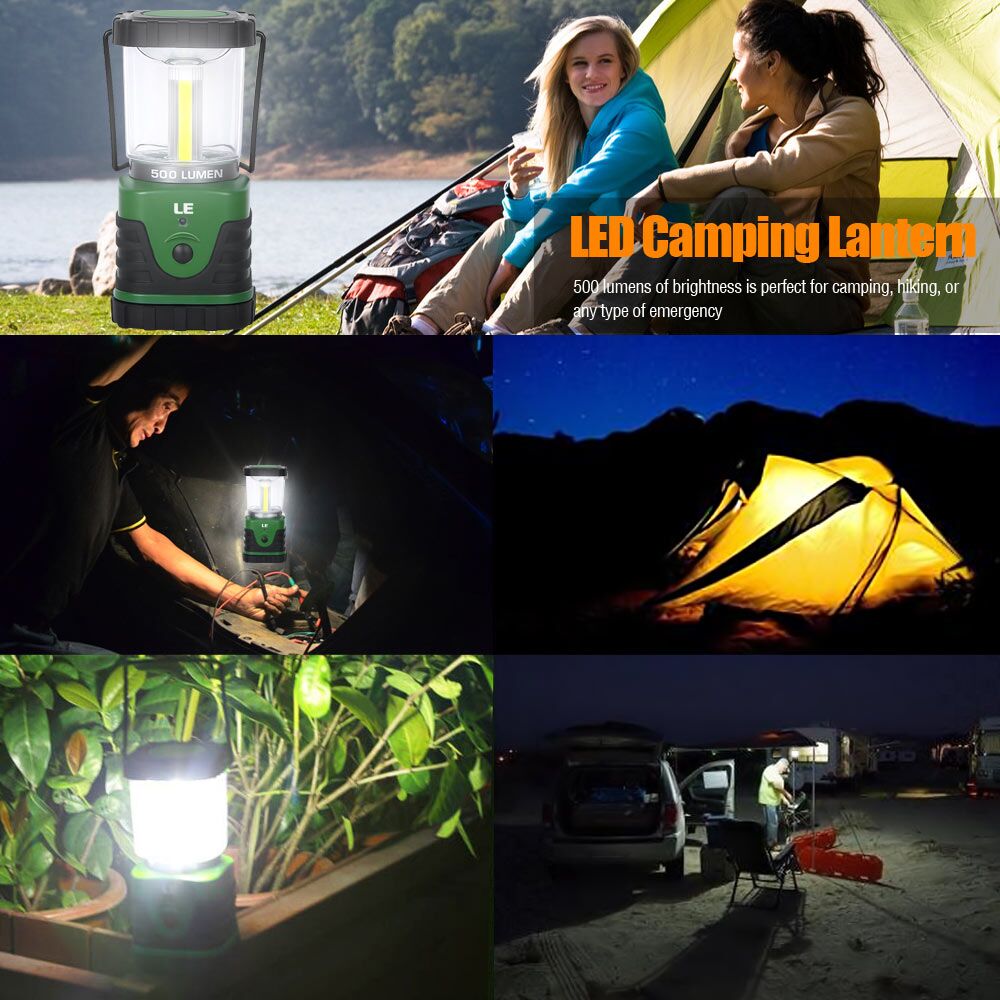 Lepro Linterna LED para campamento, accesorios de campamento, 3 modos de  iluminación, bombillas colgantes para tienda de campaña con gancho de clip