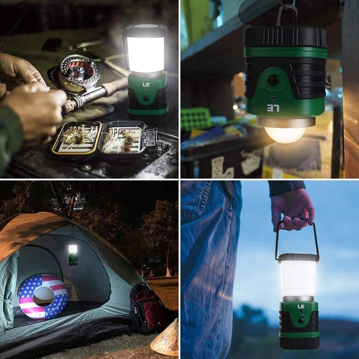 LE 9W Battery Powered Camping Lanterns Ultra Bright 500LM