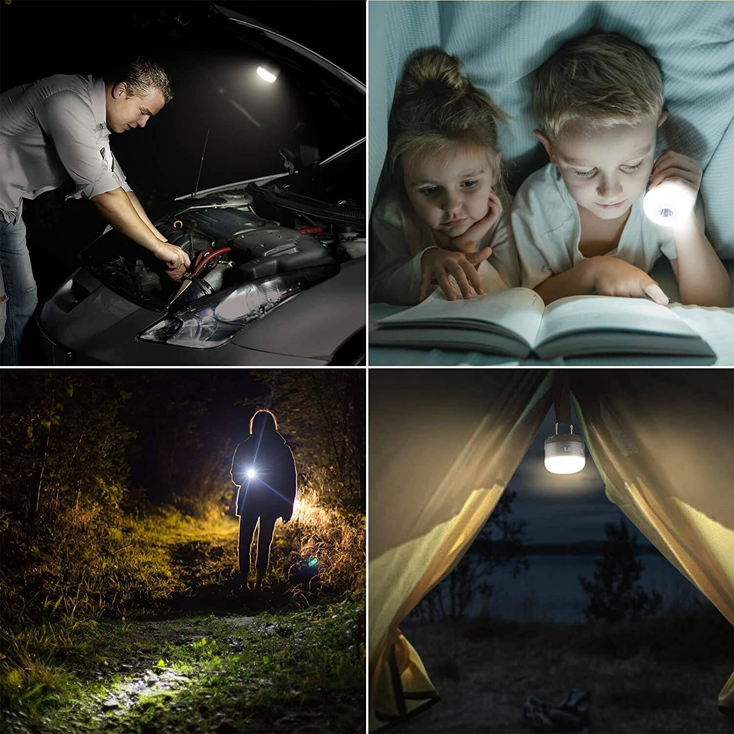 Lepro LED Camping Lantern Rechargeable , 1000LM 4400mAh Long-lasting  Perfect Lantern Flashlight for Hurricane and Power Outage Emergency Backup  
