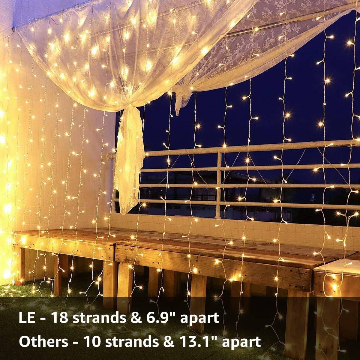 Merkury Ceiling LED Lighting Curtain String Lights, Ceiling Curtain Lights  