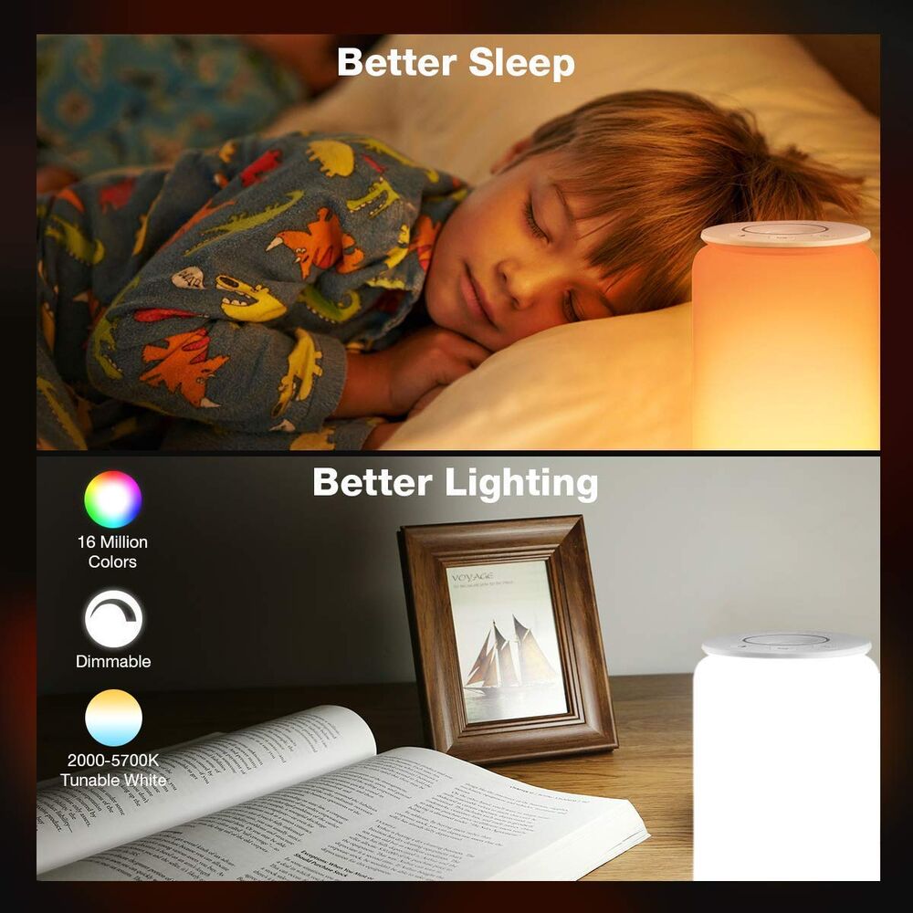 Smart RGB LED Table Lamp, Works with Alexa, Google Home, Bedside Lamp, Wifi  - Lepro