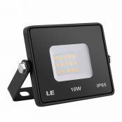 LE Outdoor LED Flood Light, IP65 Waterproof, 10W 800LM, 100W Halogen Equivalent, Warm White 3000K, 100 Degree Beam Angle, Security Light for Home, Backyard, Patio, Garden, Tree and More