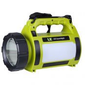 10W Rechargeable LED Spotlight, 1000lm, Portable, 3 Modes, 2 Brightness Levels, USB Cable Included, IPX4 Searchlight