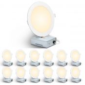 12 pack soft white LED recessed lights