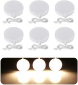 LE LED Under Cabinet Lighting Fixtures, Puck Lights Kit, 1020 Lumens, 3000K Warm White, Night Light, Perfect for Kitchen, Closet, Stairs and More, All Accessories Included, Pack of 6