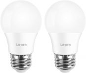 Lepro LED Refrigerator Light Bulb, 40W Equivalent, A15 E26 Medium Base, Non-dimmable 5W 450 Lumens Daylight White 5000K, Waterproof Bulbs for Fridge Freezer Ceiling Fan (2 Pack)