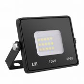 LE Outdoor LED Flood Light, IP65 Waterproof, 10W 800LM, 100W Halogen Equivalent, Daylight White 5000K, 100 Degree Beam Angle, Security Light for Home, Backyard, Patio, Garden, Tree and More