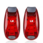 LED Safety Light, Pack of 2 Units, Clip on Strobe/Running/Collar Lights for Runners, Dogs, Walking, 3 Modes Bike Tail Lights, Warning Light, Batteries Included