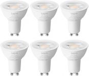 Lepro GU10 LED Light Bulbs, 50W Equivalent, Dimmable 40° Spot Light, Soft Warm White 3000K, 5.5W 400lm, LED Replacement for Recessed Track Lighting, Pack of 6