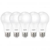 5 packs a19 e26 daylight white led bulbs