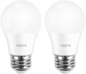 Lepro Refrigerator Light Bulb, LED Fridge Bulb, 40W Equivalent, Waterproof Freezer Bulbs, 120V 5W 450 Lumens Non-Dimmable, 5000K Daylight White, A15 E26 Medium Base, 2 Packs