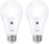 Lepro Dusk to Dawn Light Bulbs Outdoor Lighting, Auto On/Off, Light Sensor LED Bulbs, 60 Watt Equivalent, Non-Dimmable, A19 E26 Medium Screw Base, 9W 806 Lumens, Daylight White, Pack of 2