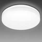 LE 9 inch 15W Flush Mount LED Ceiling Light for Bathroom Waterproof IP54, Daylight White 5000K, 1500lm 120W Equivalent Ceiling Fixture for Kitchen, Porch, Laundry Room, Hallway, Basement, Non Dimmable