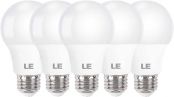 LE LED Light Bulbs 60 Watt Equivalent, 8.5W Soft Warm White 2700K Non-Dimmable, A19 E26 Standard Medium Base, 11000 Hour Lifetime, Pack of 5