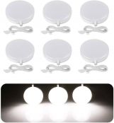 LE LED Under Cabinet Lighting Fixtures, Puck Lights Kit, 1020 Lumens, 5000K Daylight White, Night Light, Perfect for Kitchen, Closet, Stairs and More, All Accessories Included, Pack of 6
