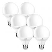 Pack of 6 Units, 5W G25 E26 LED Light Bulbs, Warm White, Globe Light Bulb