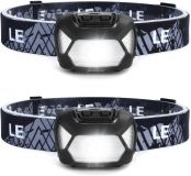 LED Headlamp Flashlights, Super Bright Headlamps with Red Lights and 6 Modes, IPX4 Waterproof Head lamp for Hiking & Camping Gear, Lightweight Headlamp with Adjustable Headband, Batteries Not Included