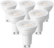 Lepro GU10 LED Bulbs Dimmable, 50W Halogen Equivalent, 5.5W 400LM Spot Light Bulb, 3000K Soft Warm White, 40 Degree Beam Angle, LED Replacement Bulbs for Recessed Track Lighting, 6 Packs