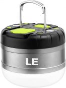 LE LED Camping Lantern Rechargeable, 310LM, 5 Light Modes, Power Bank, Waterproof, Perfect Mini Flashlight with Magnetic Base for Hurricane Emergency, Outdoor, Hiking, Home and Car