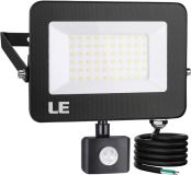 LE 30W LED Security Lights Motion Sensor Light Outdoor, Waterproof Flood Light with Photocell, 2800lm Daylight White 5000K, ETL Listed Eave/Wall Mounted Floodlight for Backyard, Driveway, Garage, Yard