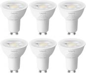 Lepro GU10 LED Light Bulbs, 50W Equivalent, Dimmable 40° Spot Light, 5000K Daylight White Natural Light, 5.5W 400lm, LED Replacement for Recessed Track Lighting, Pack of 6