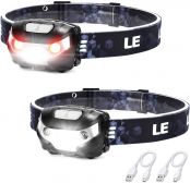LED Headlamp Rechargeable, Super Bright Head Lamp, 5 Modes, IPX4 Waterproof, Adjustable and Comfortable Headlamp Flashlights for Adults and Kids