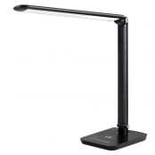 LE Dimmable LED Desk Lamp,Good for Back To School - 7 Brightness Levels, Soft Touch Dimmer, Daylight White, Eye Care Natural Light, Office Task Lamp for Reading, Dtudy, Computer Work and More (Black)