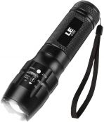 LE LED Tactical Flashlight, Everyday Flashlights, Zoomable, 5 Lighting Modes, Water Resistant, Handheld Torch for Camping, Outdoor, Emergency