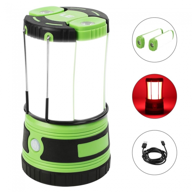 Rechargeable LED Camping Lantern, 1000lm Waterproof Tent Light with 2