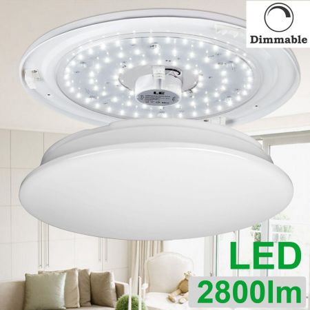 Le 40w Dimmable Led Flush Mount Ceiling Light 80w Fluorescent Lamp Replacement 2800lm 5000k For Living - How To Replace Led Flush Mount Ceiling Light