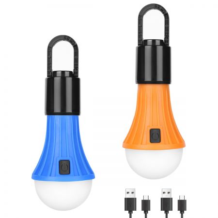 2 Packs Lepro LED Rechargeable Camping Lantern with USB Cable, 7