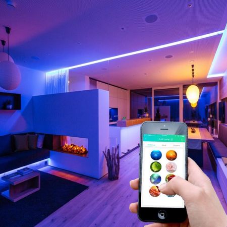 16.4ft Waterproof RGB LED Strip Lights, Color Changing LED Tape Light with  Remote Controller - Lepro