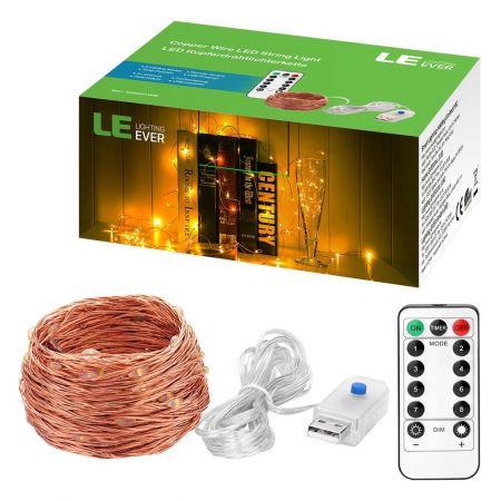 Remote Control Fairy Lights USB Battery Operated LED String Lights