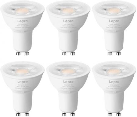 Energy Saving Perfect for Replacing 60 Halogen Bulbs 6Pcs x Ossun 6W Super Bright GU10 Spotlight LED Light Bulb,Warm White 3000K 60W Equivalent