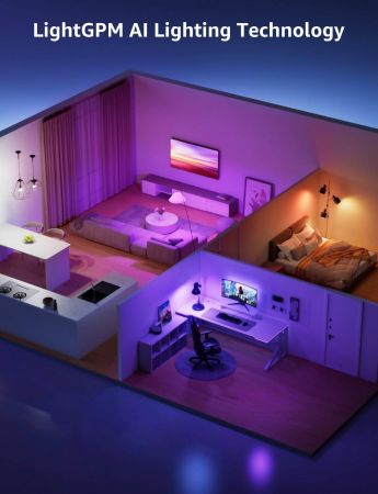 Lepro B1 Ai Smart Light Bulbs WiFi Bluetooth RGBWW Color Changing LED Bulb Compatible with Alexa Google Assistant Ai Generated Lighting Ai